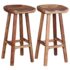 vidaXL Bar Stools 2 pcs Solid Acacia Wood - Image 5