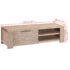 vidaXL TV Cabinet Solid Brushed Acacia Wood 140x38x40 cm - Image 10