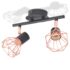 vidaXL Ceiling Lamp with 2 Spotlights E14 Black and Copper - Image 2