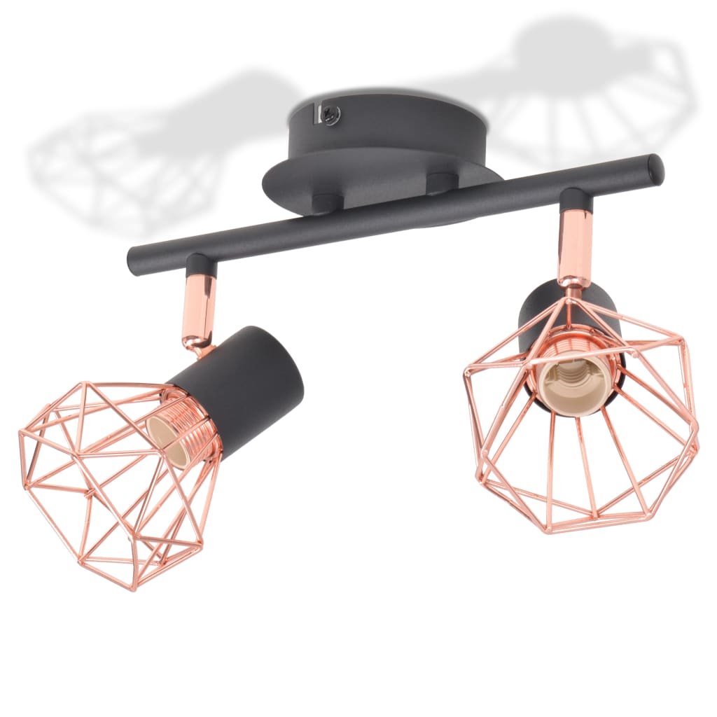 8718475532422_g_en_hd_1 vidaXL Ceiling Lamp with 2 Spotlights E14 Black and Copper - Image 2