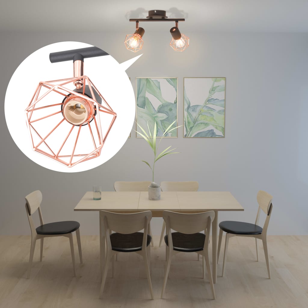 8718475532422_g_en_hd_3 vidaXL Ceiling Lamp with 2 Spotlights E14 Black and Copper - Image 4