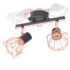 vidaXL Ceiling Lamp with 2 Spotlights E14 Black and Copper - Image 5
