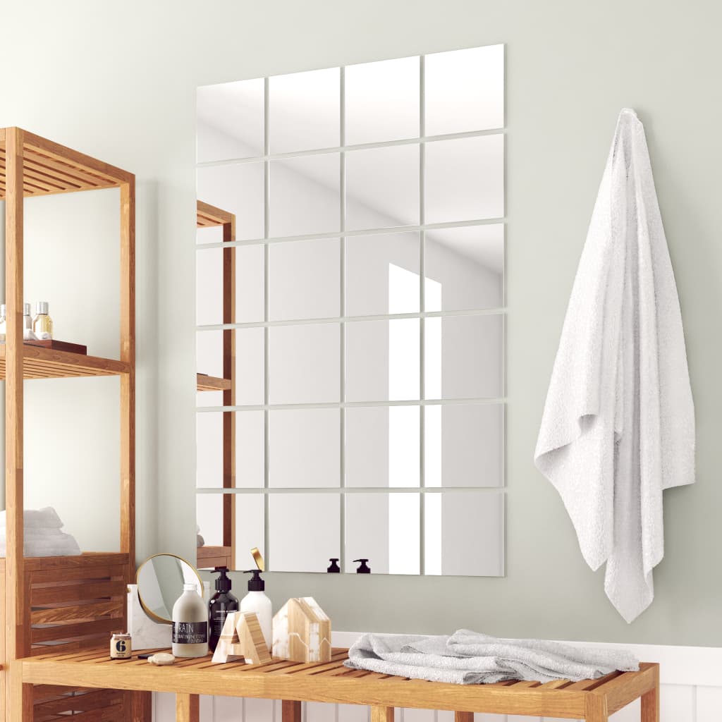 8718475533139_m_en_hd_1 vidaXL 24 pcs Mirror Tiles Square Glass - Image 1