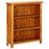 vidaXL 3-Tier Bookcase 70x22.5x82 cm Solid Oak Wood