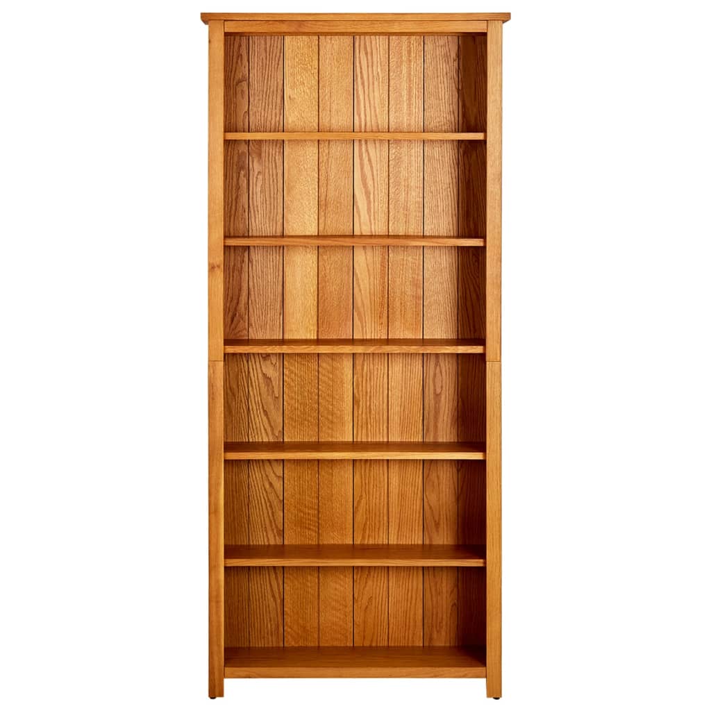 8718475533191_g_en_hd_1 vidaXL 6-Tier Bookcase 80x22.5x180 cm Solid Oak Wood - Image 2