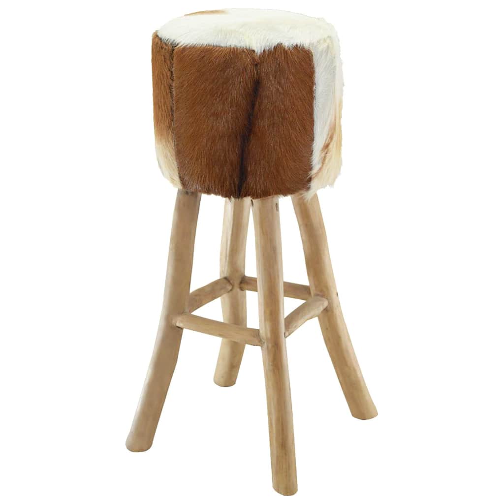 8718475533290_g_en_hd_1 vidaXL Bar Stool Goatskin Leather and Solid Teak Wood - Image 2