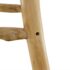 vidaXL Bar Stool Goatskin Leather and Solid Teak Wood - Image 8