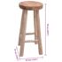 vidaXL Bar Stool Solid Teak Wood - Image 4