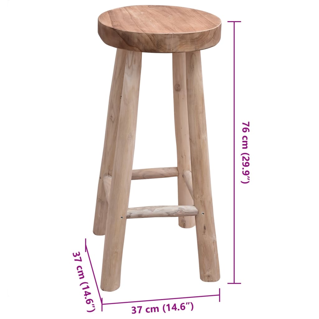 8718475533320_g_en_hd_3 vidaXL Bar Stool Solid Teak Wood - Image 4