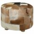 vidaXL Pouffe Goatskin Leather Round 50x50x45 cm - Image 5