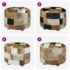 vidaXL Pouffe Goatskin Leather Round 50x50x45 cm - Image 6