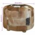 vidaXL Pouffe Goatskin Leather Round 50x50x45 cm - Image 8
