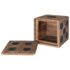 vidaXL Storage Box Mindi Wood 40x40x40 cm Dice Design - Image 3