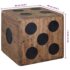 vidaXL Storage Box Mindi Wood 40x40x40 cm Dice Design - Image 5