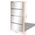 vidaXL Shoe Cabinet 4-Layer Mirror Oak 63x17x134 cm - Image 6