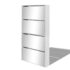 vidaXL Shoe Cabinet 4-Layer Mirror White 63x17x134 cm - Image 2