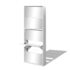 vidaXL Shoe Cabinet 5-Layer Mirror White 63x17x169.5 cm - Image 4