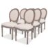 vidaXL Dining Chairs 6 pcs Cream Fabric