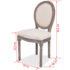 vidaXL Dining Chairs 6 pcs Cream Fabric - Image 7