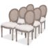 vidaXL Dining Chairs 6 pcs Cream Fabric