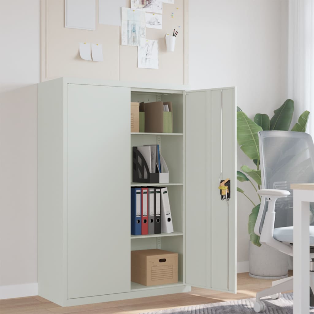 8718475556602_m_en_hd_1 vidaXL Office Cabinet 90x40x140 cm Steel Grey - Image 1