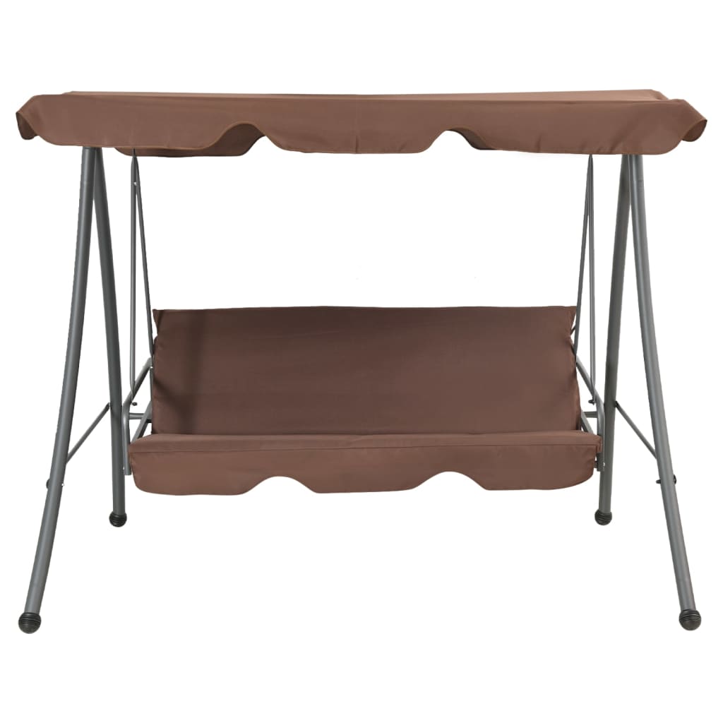 8718475557081_g_en_hd_1 vidaXL Outdoor Swing Bench with Canopy Coffee - Image 2
