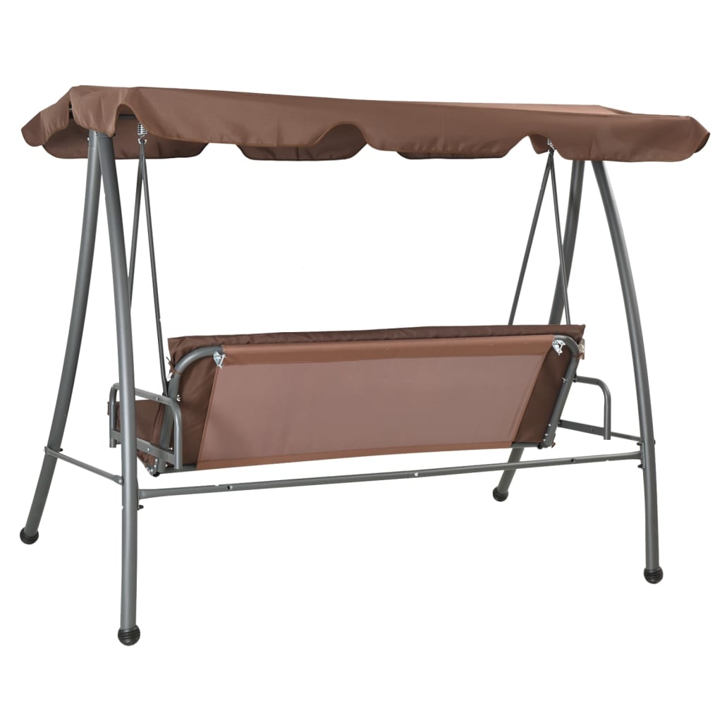 8718475557081_g_en_hd_2 vidaXL Outdoor Swing Bench with Canopy Coffee - Image 3