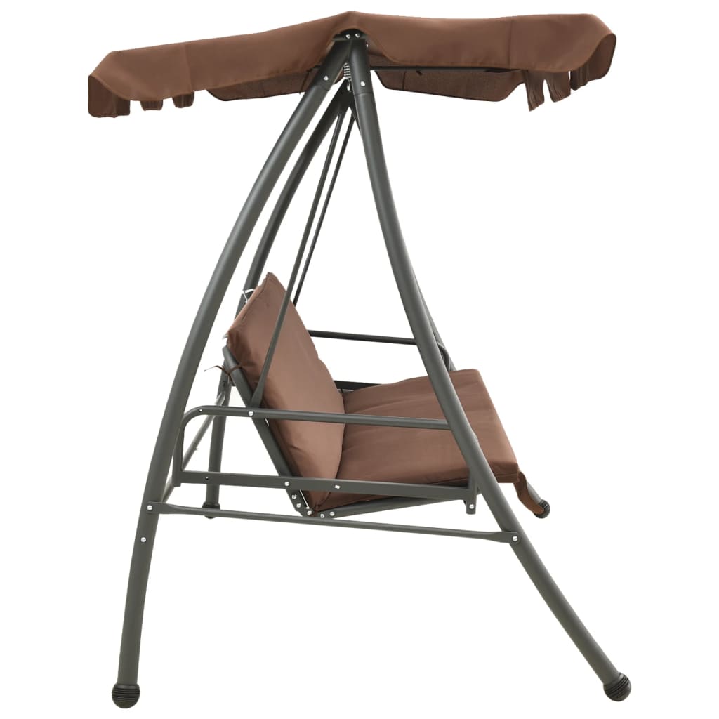 8718475557081_g_en_hd_3 vidaXL Outdoor Swing Bench with Canopy Coffee - Image 4