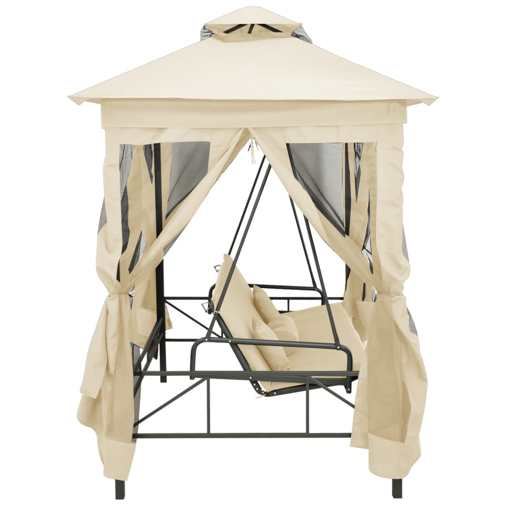 8718475557098_g_en_hd_3 vidaXL Gazebo Convertible Swing Bench Cream White - Image 4