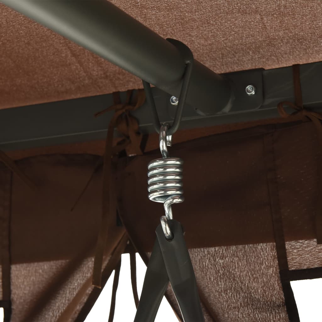 8718475557104_g_en_hd_4 vidaXL Gazebo Convertible Swing Bench Coffee - Image 5