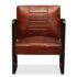 vidaXL Lounge Chair Brown Genuine Leather - Image 2