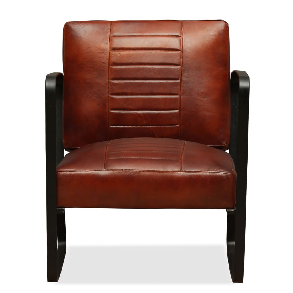 8718475557197_g_en_hd_1 vidaXL Lounge Chair Brown Genuine Leather - Image 2