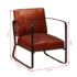 vidaXL Lounge Chair Brown Genuine Leather - Image 7