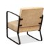 vidaXL Lounge Chair Cream Genuine Goatskin and Canvas - Image 7