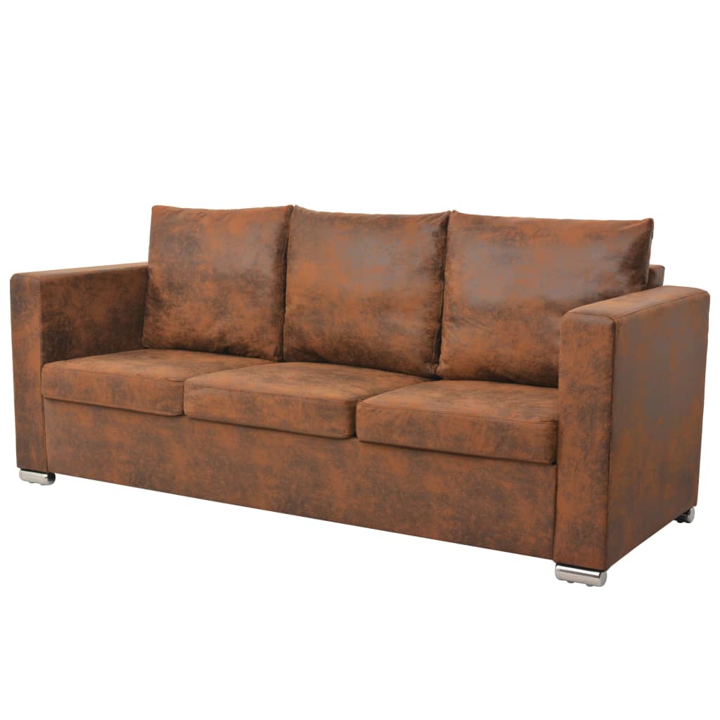 8718475564560_a_en_hd_1 vidaXL 3-Seater Sofa 191x73x82 cm Artificial Suede Leather - Image 1