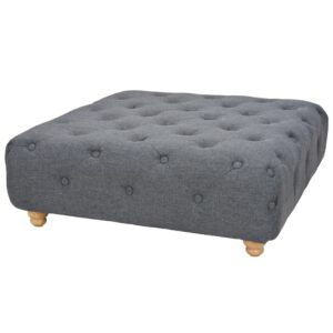 vidaXL Pouffe Fabric 80x80x30 cm Dark Grey