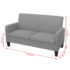 vidaXL 2-Seater Sofa 135x65x76 cm Light Grey - Image 4