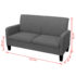 vidaXL 2-Seater Sofa 135x65x76 cm Dark Grey - Image 4