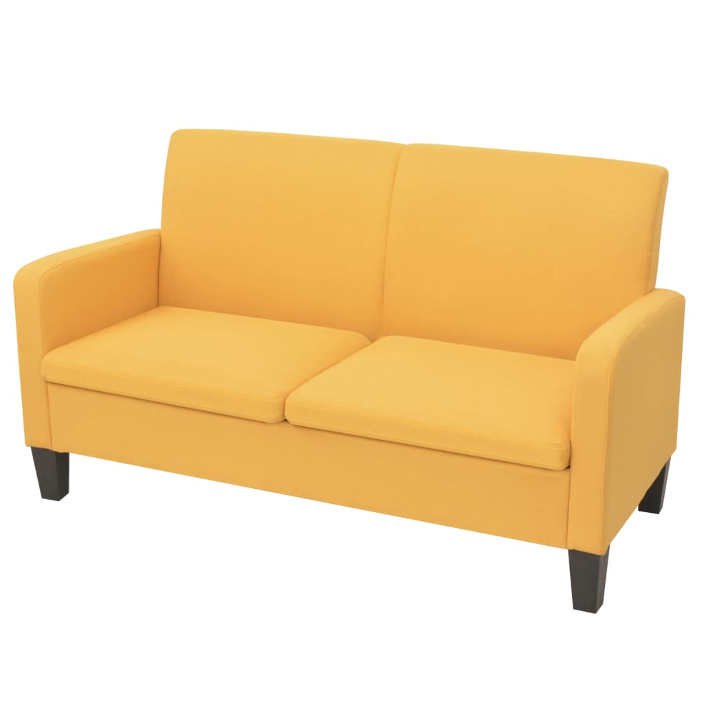 8718475564638_a_en_hd_1 vidaXL 2-Seater Sofa 135x65x76 cm Yellow - Image 1