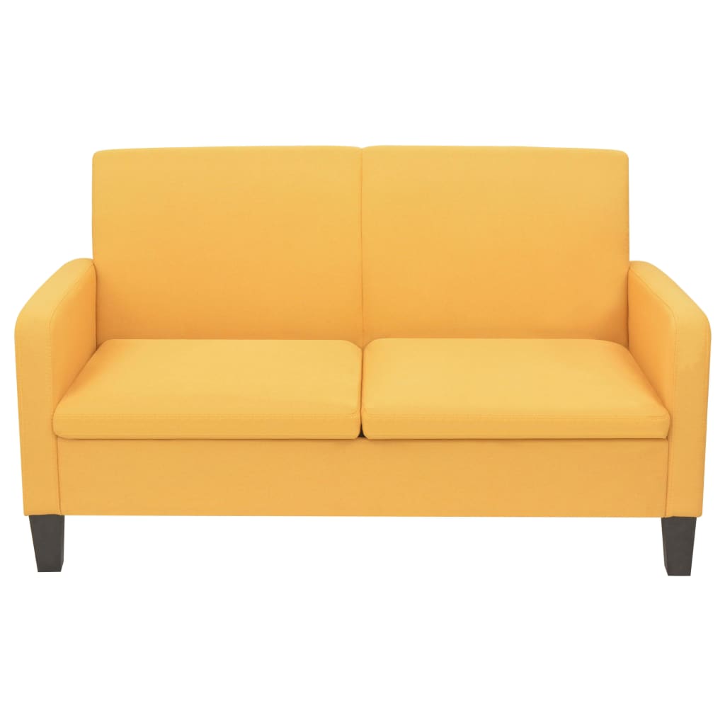 8718475564638_g_en_hd_1 vidaXL 2-Seater Sofa 135x65x76 cm Yellow - Image 2
