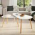 vidaXL Coffee Table Set 2 Pieces Solid Pinewood White - Image 3