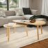 vidaXL Coffee Table Set 2 Pieces Solid Pinewood Brown