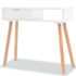 vidaXL Console Table Solid Pinewood 80x30x72 cm White