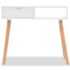 vidaXL Console Table Solid Pinewood 80x30x72 cm White - Image 4