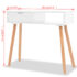 vidaXL Console Table Solid Pinewood 80x30x72 cm White - Image 7