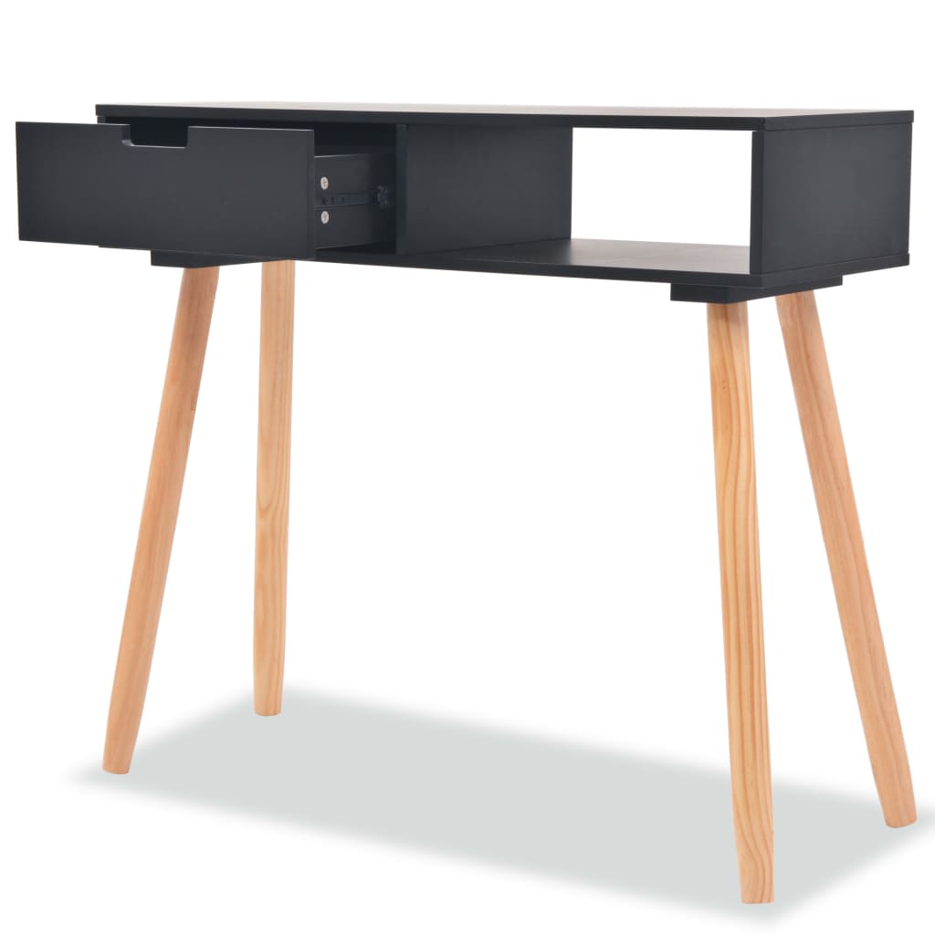 8718475565093_g_en_hd_1 vidaXL Console Table Solid Pinewood 80x30x72 cm Black - Image 2