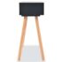 vidaXL Console Table Solid Pinewood 80x30x72 cm Black - Image 5