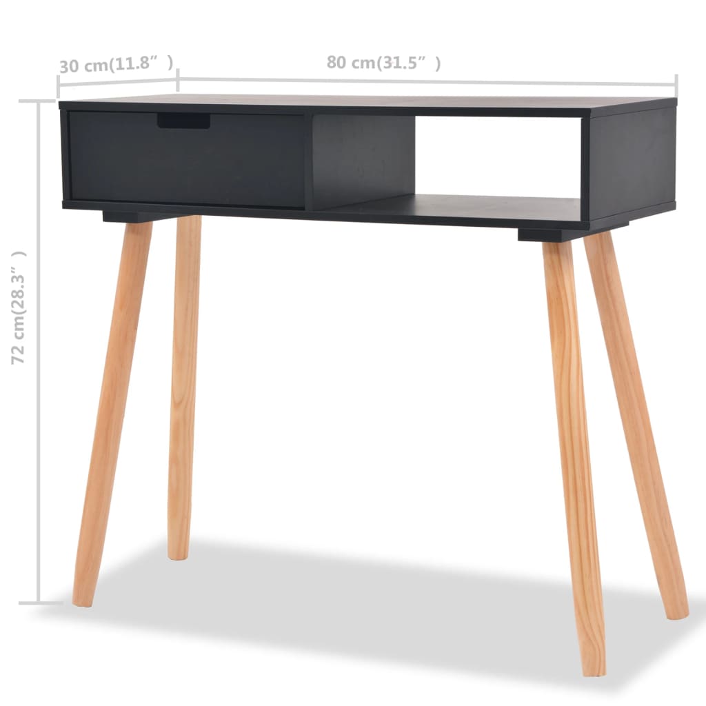 8718475565093_g_en_hd_5 vidaXL Console Table Solid Pinewood 80x30x72 cm Black - Image 7