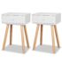 vidaXL Bedside Tables 2 pcs Solid Pinewood 40x30x61 cm White - Image 2