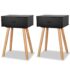 vidaXL Bedside Tables 2 pcs Solid Pinewood 40x30x61 cm Black - Image 2